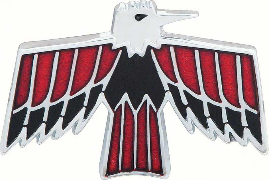 1967-68 Pontiac Firebird, Front Fender Emblem, Firebird Logo, with Hardware, Each, GM Licensed