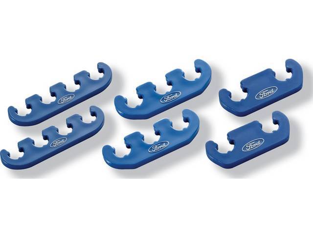 Custom Spark Plug Dividers, Blue with Ford Oval Logo
