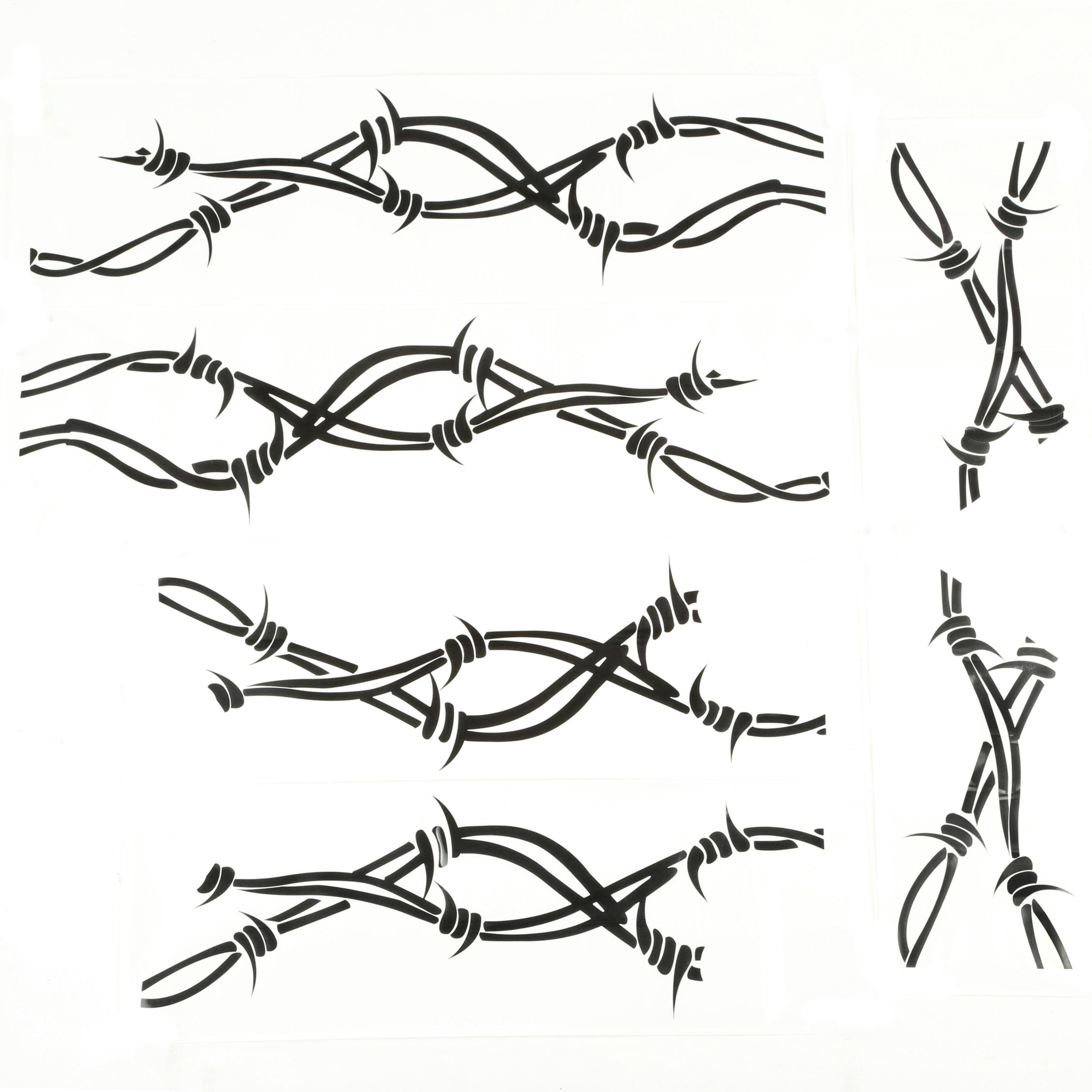 Rugged Ridge 12300.32 Side Decals; Pair; Barbed Wire; 07-17 Jeep Wrangler JK