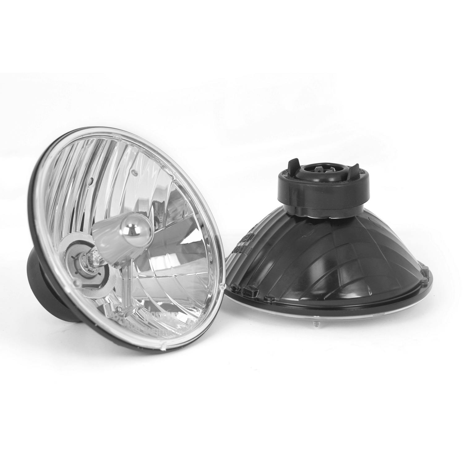 Rugged Ridge 12402.80 Round Crystal H2 Headlights; 65-06 Jeep CJ/Wrangler TJ