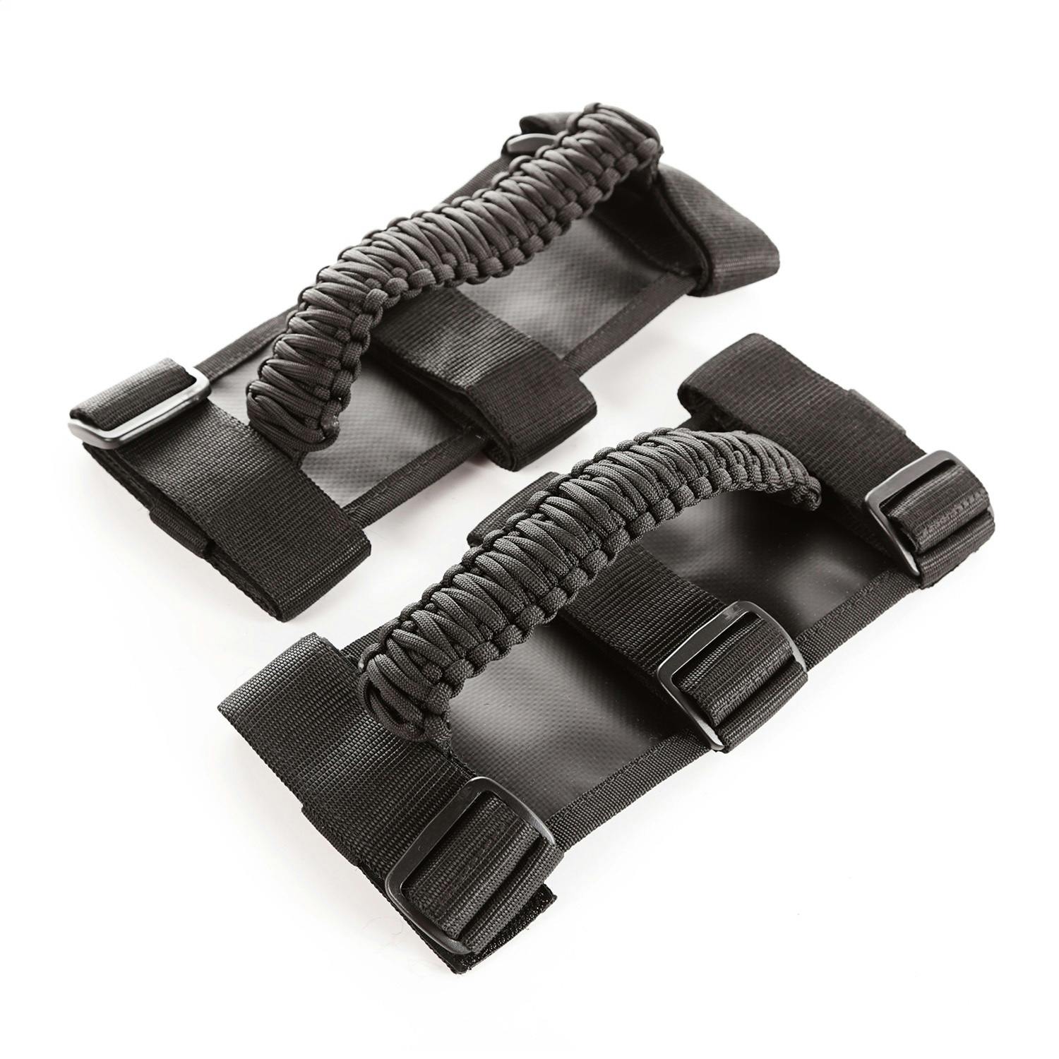 Rugged Ridge 13505.30 Paracord Grab Handles; Black/Black; Pair