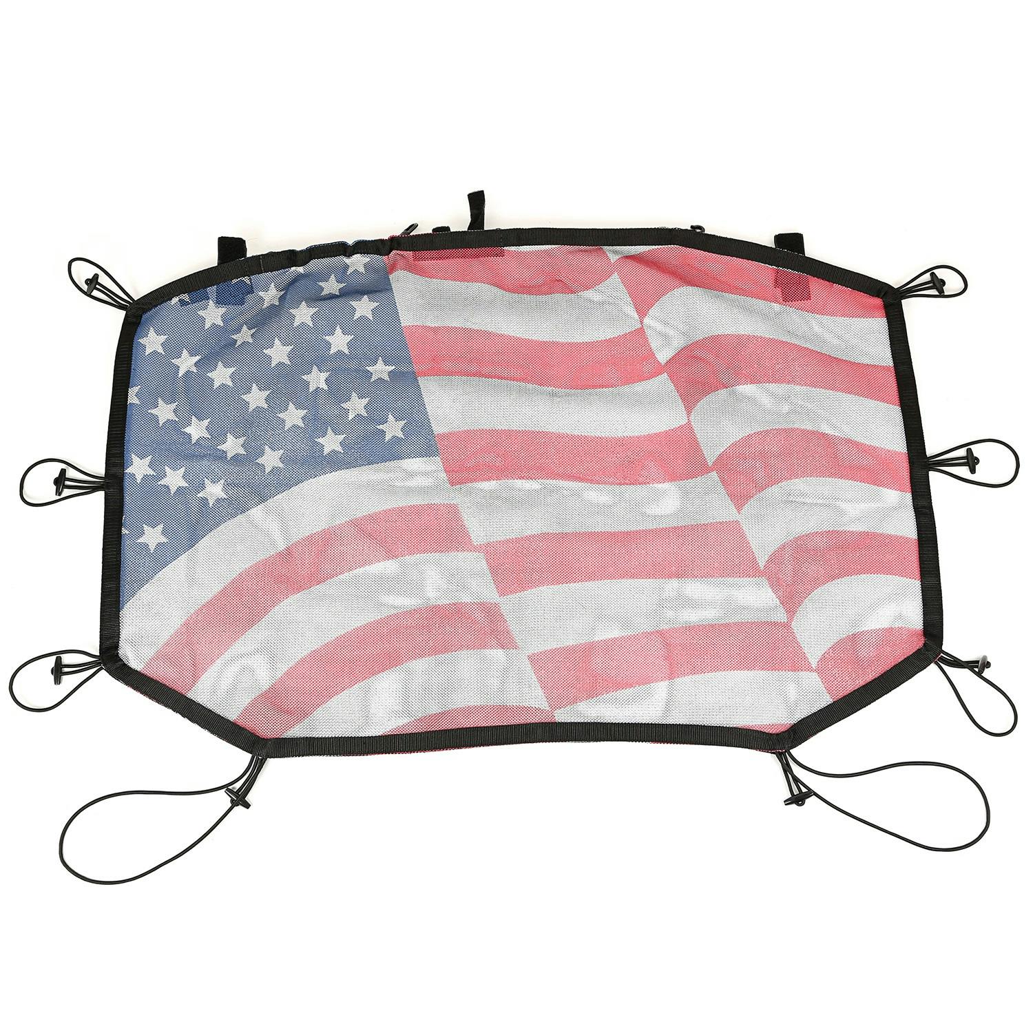 Rugged Ridge 13579.14 Eclipse Sun Shade; Front; American Flag; 07-17 Jeep Wrangler JK