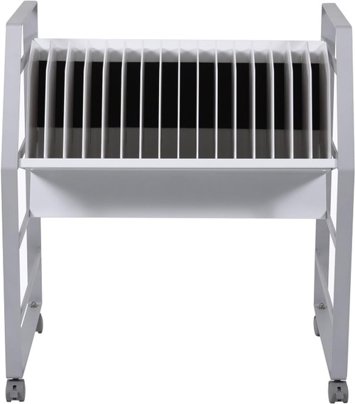 Steel, Plastic Open Charging Cart 16 Tablets Per Cart, 27"L x 14-3/4"W x 30"H
