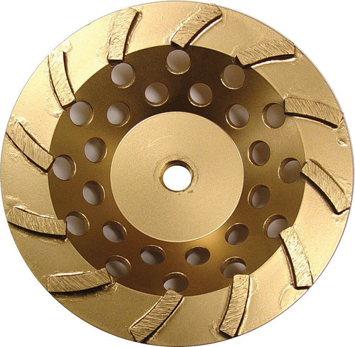 Standard Gold Spiral Turbo Cup Grinders - 9 Segments - 4" x 7/8"