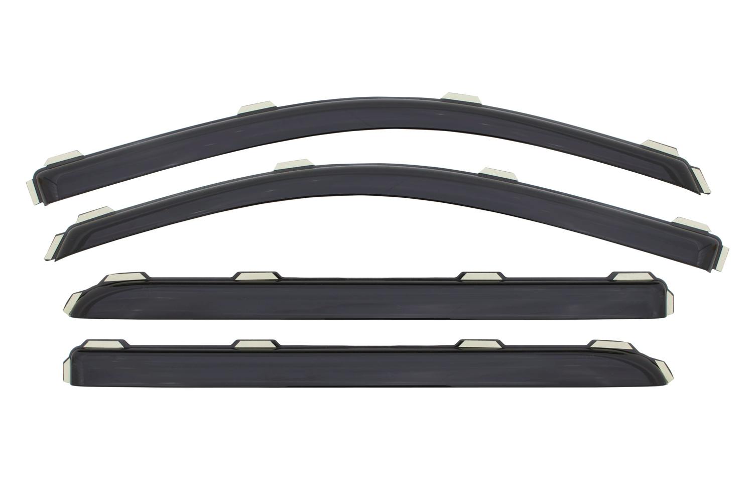 AVS 194536 Ventvisor Deflector; Smoke; In-Channel; 4 pc.