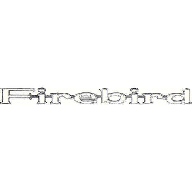 1967-69 Pontiac Firebird, "Firebird" Front Fender Emblem, with Hardware, Each, GM Licensed
