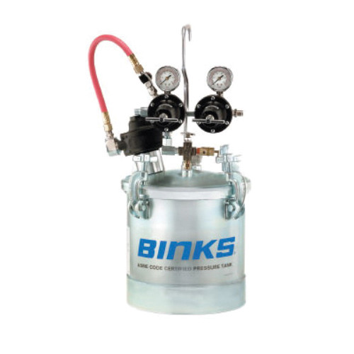 Binks 2.7 Gal A.S.M.E. Code Tank 2-Reg Agitator 83C-221