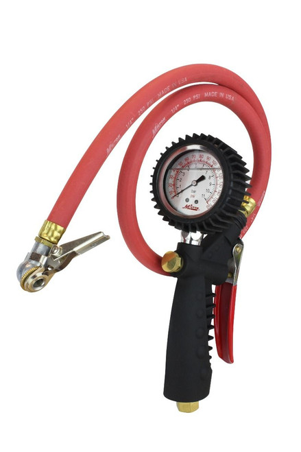 Milton™ Pro Analog Tire Inflator/Pressure Pistol Grip Gauge, Ball Foot Air Chuck w/Clip, 36" Hose, 160PSI