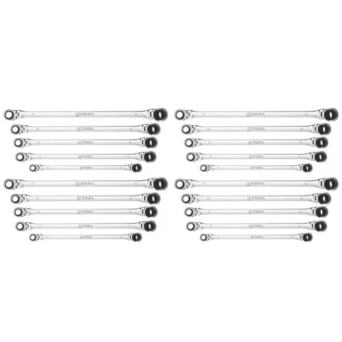 K Tool International 4 Sets of 5 Pc. Metric Double Box Univ Spline 90 Tooth