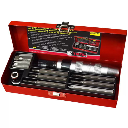 K Tool International 12PC PROFESSIONAL IMP DRR SET 1/2" DR