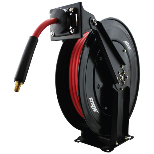 Milton™ 2760-50D - Steel Dual Arm Auto-Retractable Hose Reel, 3/8" x 50 ft. Rubber Hose - 300 Max PSI