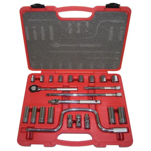K Tool International 23-PIECE 3/8" DR CHR SOC SET
