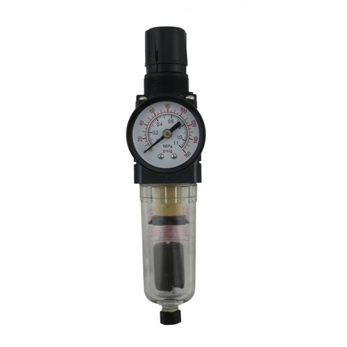 Milton™ FRL (Mini/Piggyback) Air Filter & Regulator - 1/4" NPT - Polycarbonate Bowl, Automatic Float