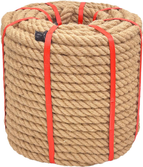 Natural Hemp Rope 3/4 in X 200 Ft Twisted Manila Rope 3/4 inch Thick Jute Rope for Crafts, Porch Swing Rope, Hemp Rope for Decor, Railing, Docks, Landscaping