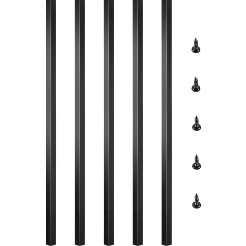 Deck Balusters, 101 Pack Metal Deck Spindles, 26"x0.75" Staircase Baluster with Screws, Aluminum Alloy Deck Railing for Wood and Composite Deck, Square Baluster for Outdoor Stair Deck Porch