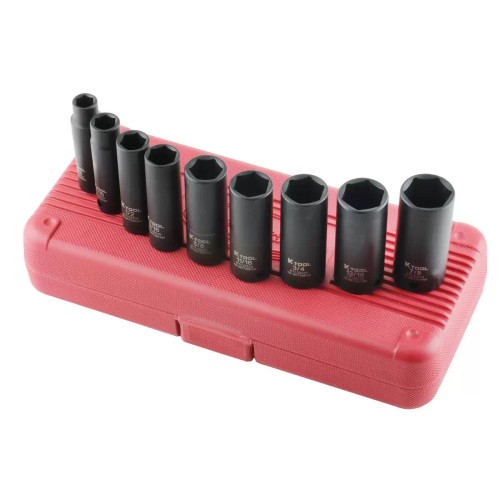 K Tool International SOC SET IMP 3/8" DR DEEP 10 PC.