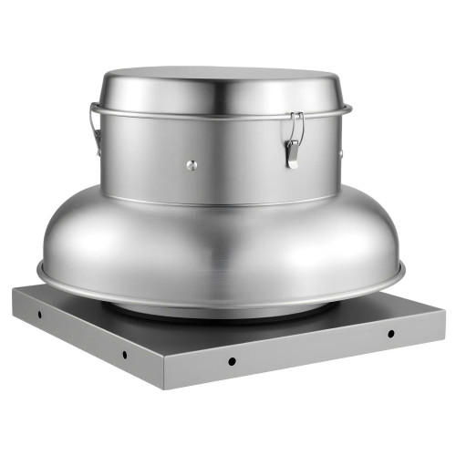 Roof Exhaust Fan, 21" Base, 220W Motor, Adjustable 900/1500 CFM, Waterproof Aluminum Alloy Housing, Silver