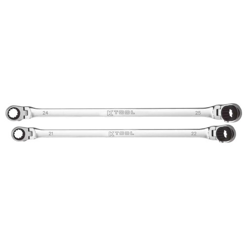 K Tool International 2 Pc. Metric Double Box Univ Spline 90 Tooth Rev Ra