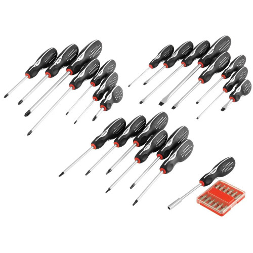 K Tool International 34-Piece Chrome Vanadium Steel Screwdriver Set