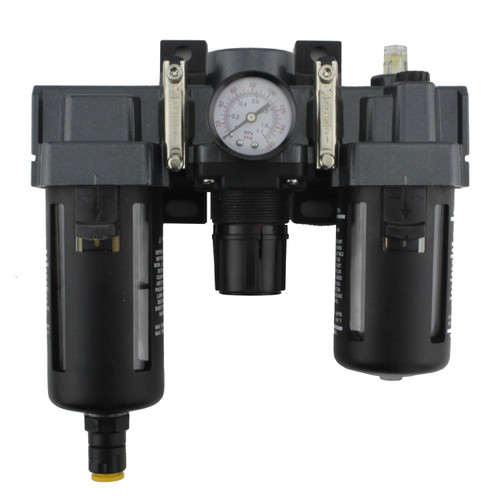 EXELAIR™ by Milton™ FRL Air Filter, Regulator, and Lubricator System - 3/8" NPT - Polycarbonate Bowl, Automatic Float