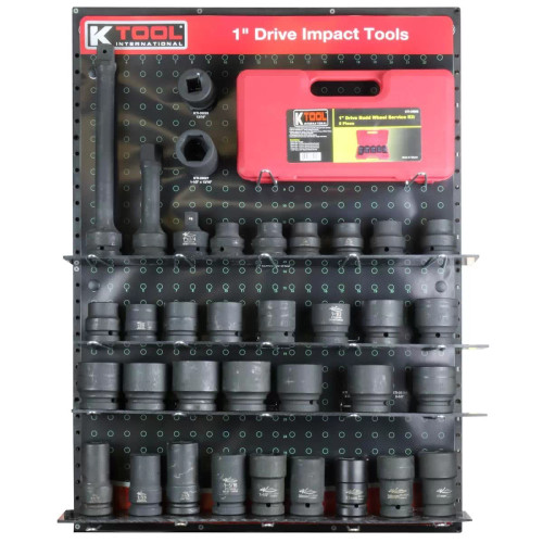 K Tool International 1" Impact Socket Display