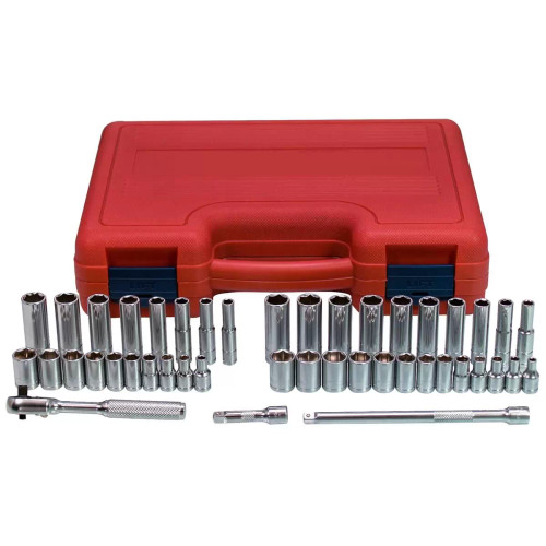 K Tool International 44-PIECE 1/4 " DR 6-PT SAE AND