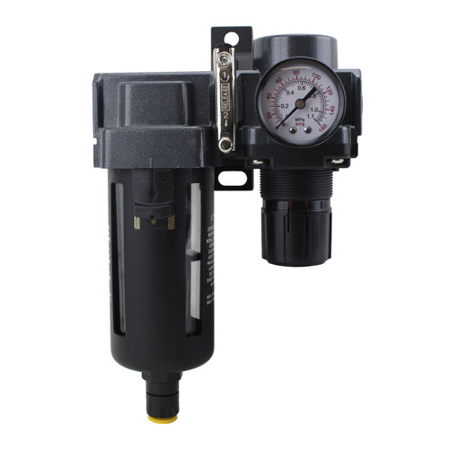 Milton™ EXELAIR™ FRL Air Filter & Regulator, 1/4" NPT, Polycarbonate Bowl, Automatic Float