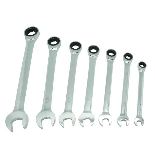 K Tool International 7-PIECE SAE RATCHETING WRE SET