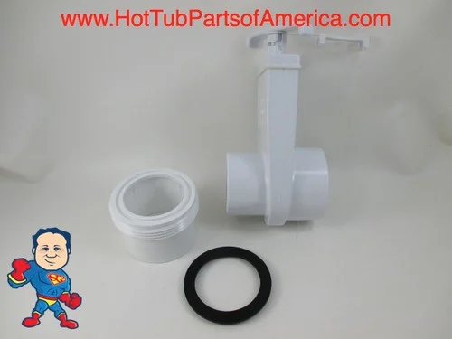 2″ Heater Union & 2″ Slice Gate Valve Kit for Hot Tub Spa – Complete Assembly with Gasket/O-ring