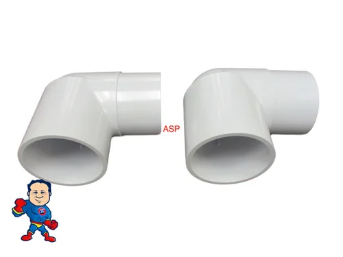 2-Pack 90° Elbow 2″ Street x 2″ Slip PVC Spa Plumbing Fitting