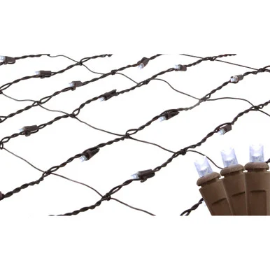 2′ x 8′ Pure White LED Tree Trunk Wrap Christmas Lights, Brown Wire