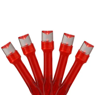 20 Battery Operated Red LED Wide Angle Christmas Lights – 6.25 ft Red Wire
