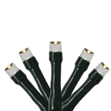 200 Warm White USB LED Wide Angle Christmas Lights – 50 ft Green Wire