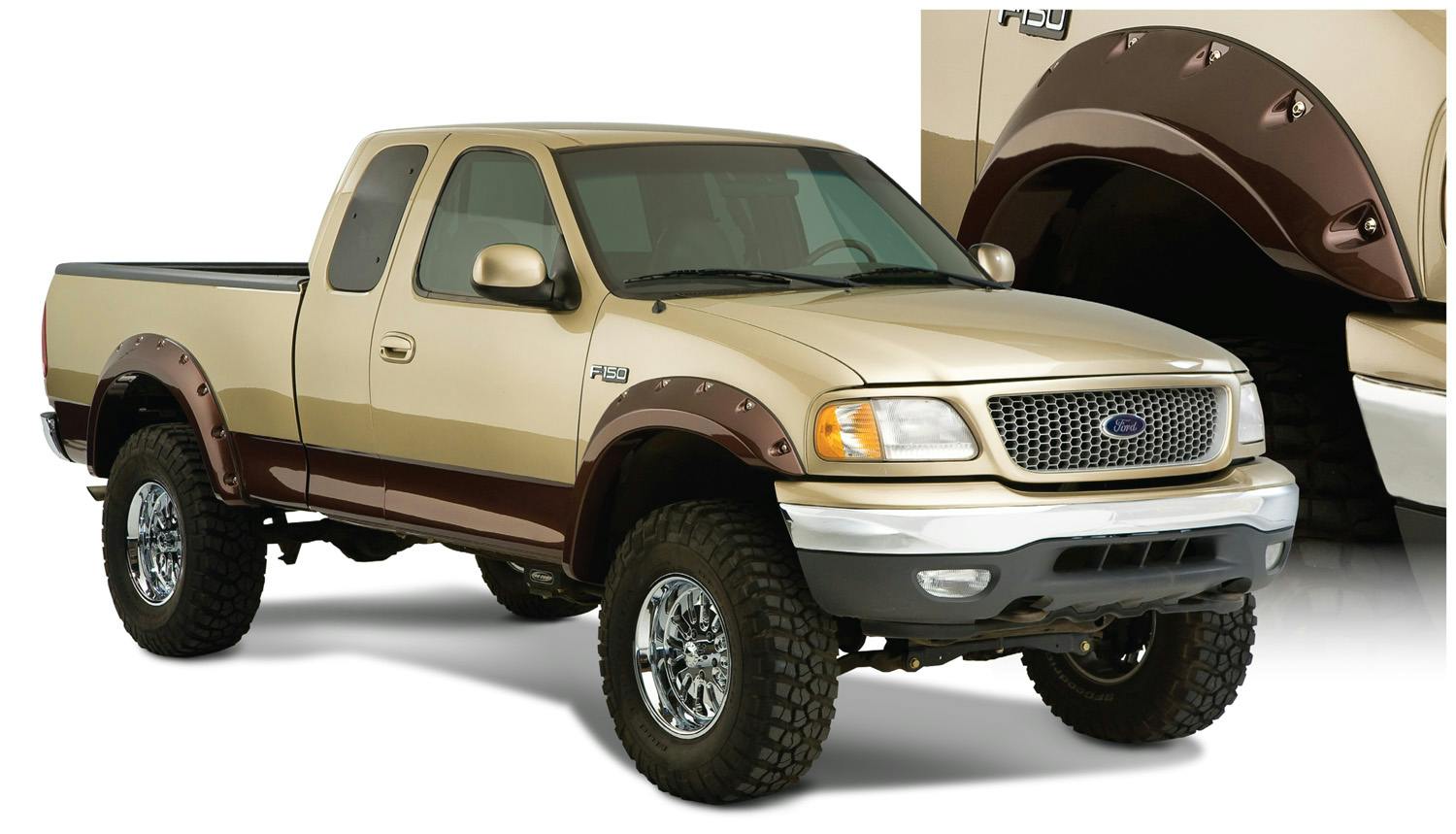 Bushwacker 20073-02 Fender Flares Cutout Style 2Pc Front