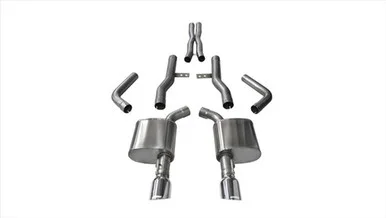 CORSA 14996 Xtreme Cat-Back Polished Tips for 15-23 Charger R/T Scat Pack 6.4L, SRT 392 & SRT Hellcat 6.2L HEMI