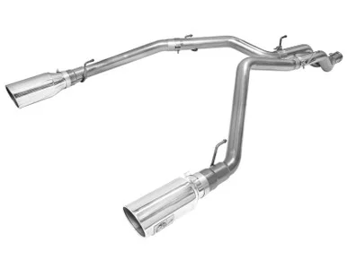 aFe Power 49-42044-P Large Bore-HD 3″ 409 Stainless Steel DPF-Back Exhaust System 6″ Polished Tips for 14-18 RAM 1500 3.0L EcoDiesel