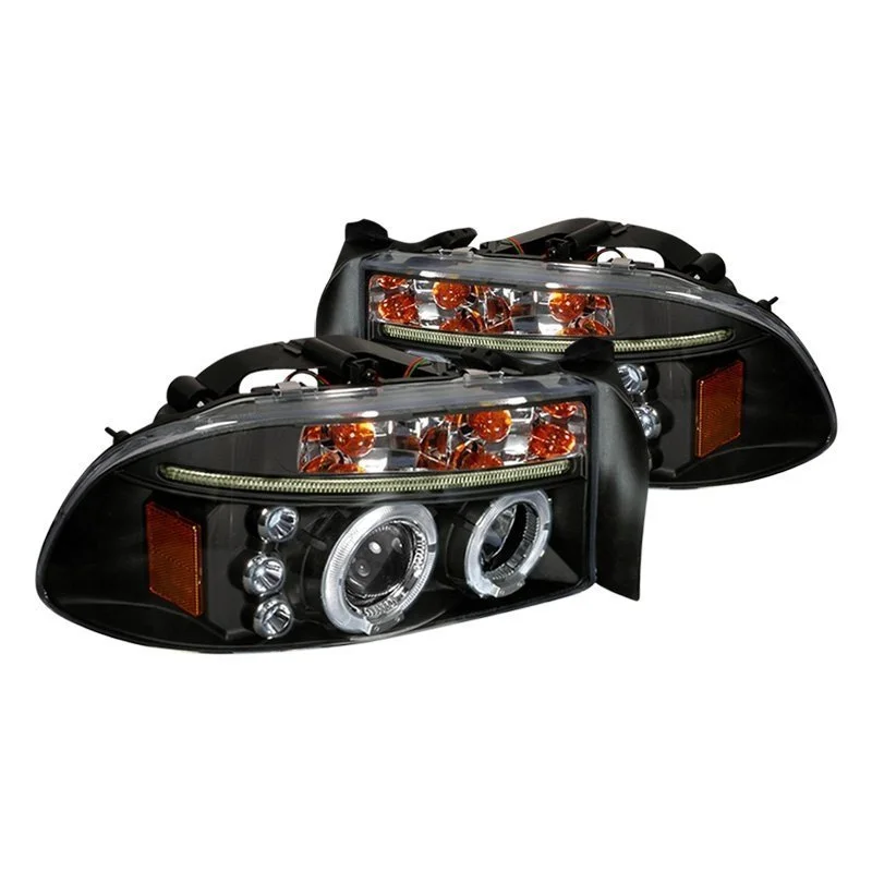 Spec-D Projector Headlights Dodge Dakota (97-04) Durango (98-03) Halo or SMD LED Strip – Black or Chrome