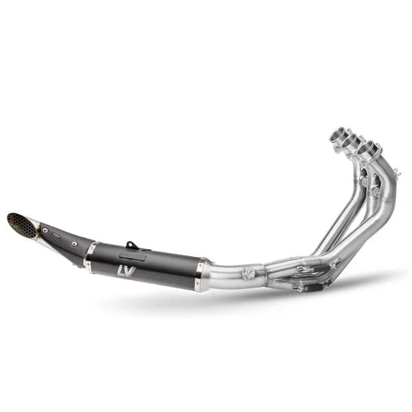 14372EBU Scarico completo Leovince LV RACE racing acciaio nero Yamaha Tracer 9GT 2021-2024