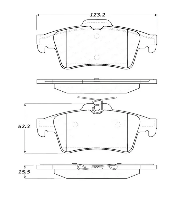 Jaguar Vanden Plas Brake Pads – Rear – Stoptech – Street Touring – `06-`09