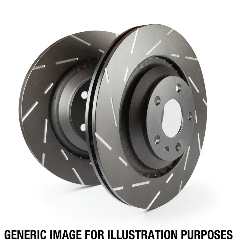 Jaguar F-TYPE Brake Rotors (2) – Front – EBC – Sport – Slotted – ’14 – ’23