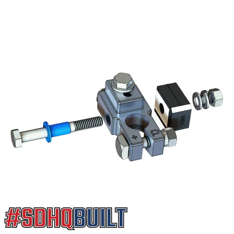 SDHQ Built Billet Battery Terminal 250 Amp Fuse Kit