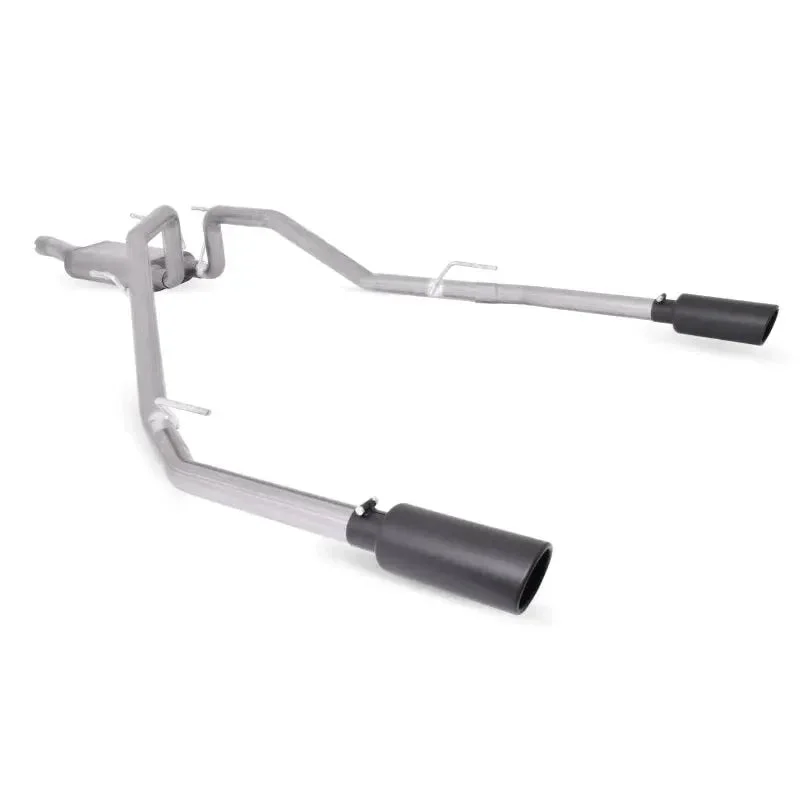 Gibson Black Elite Dual Split Cat-Back Perf Exhaust (REAR): Ram 1500 14-17 3.0L EcoDiesel