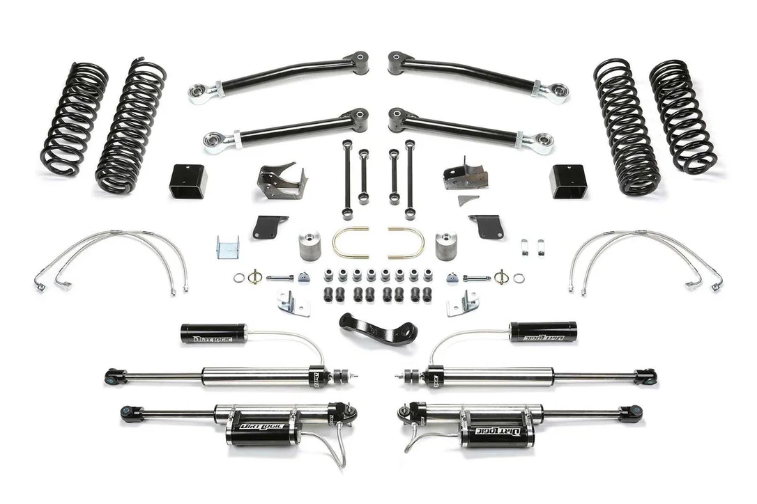 Fabtech 5in Trail LT Coilovers: Jeep Wrangler 07-16 3.8L/3.6L w/ DLSS Reservoir