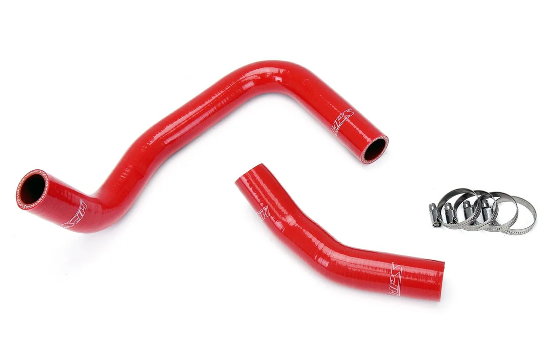 HPS Performance High Temp Reinforced Silicone Radiator Coolant Hose Kit, Red, 57-1202-RED