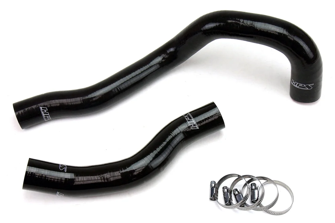 HPS Performance High Temp Reinforced Silicone Radiator Coolant Hose Kit, Black, 57-1225-BLK