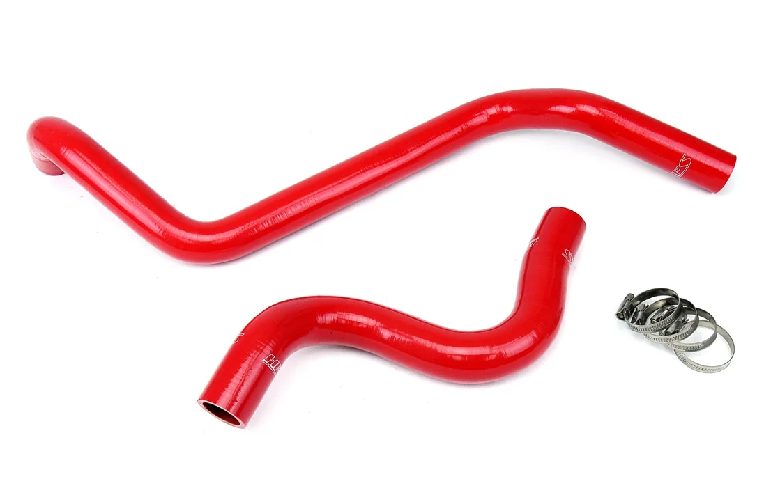 HPS Performance High Temp Reinforced Silicone Radiator Coolant Hose Kit, Red, 57-1274-RED