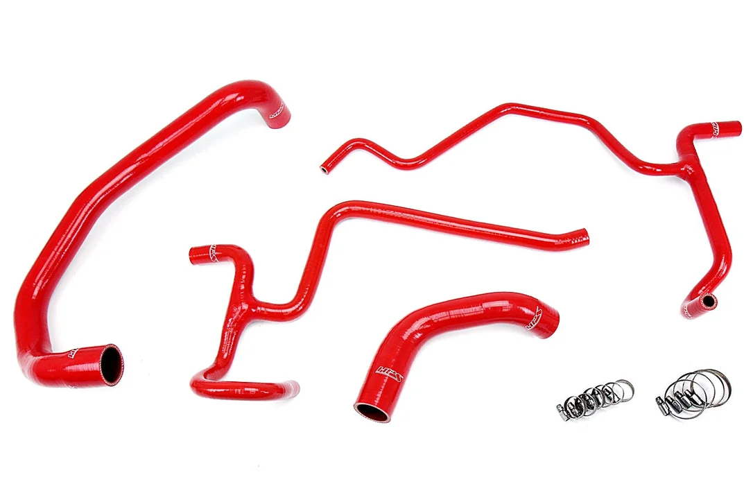 HPS Performance High Temp Reinforced Silicone Radiator and Heater Coolant Hose Kit, Red, 57-1326-RED