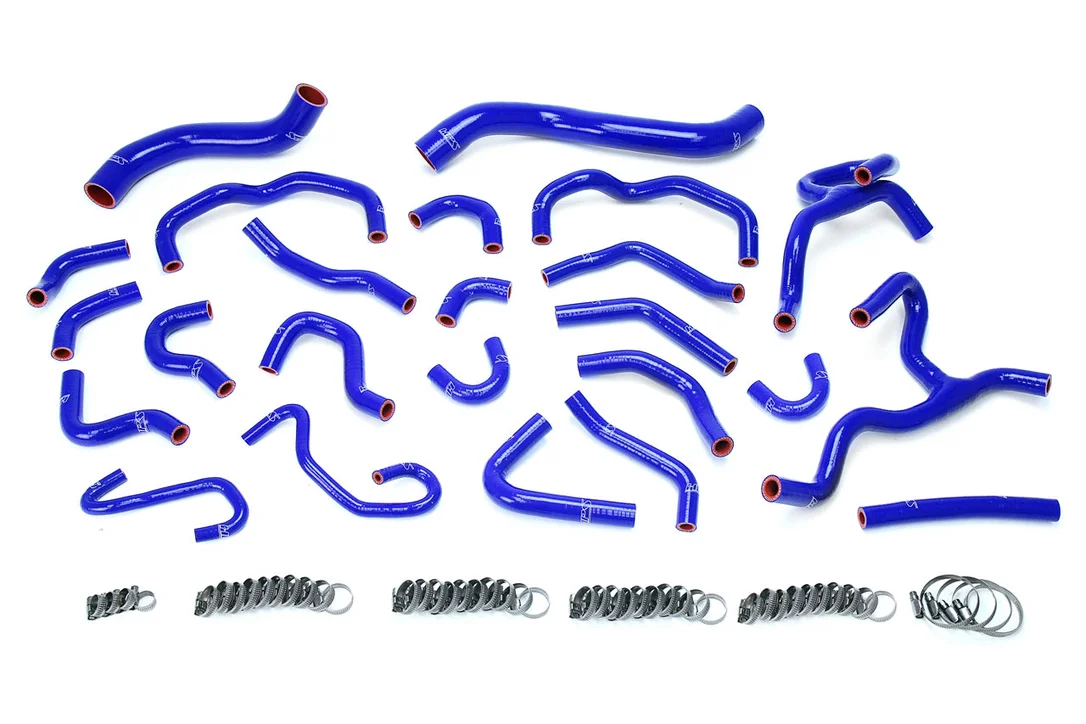 HPS Performance High Temp Reinforced Silicone Radiator and Heater Coolant Hose Kit, Blue, 57-1670-BLUE