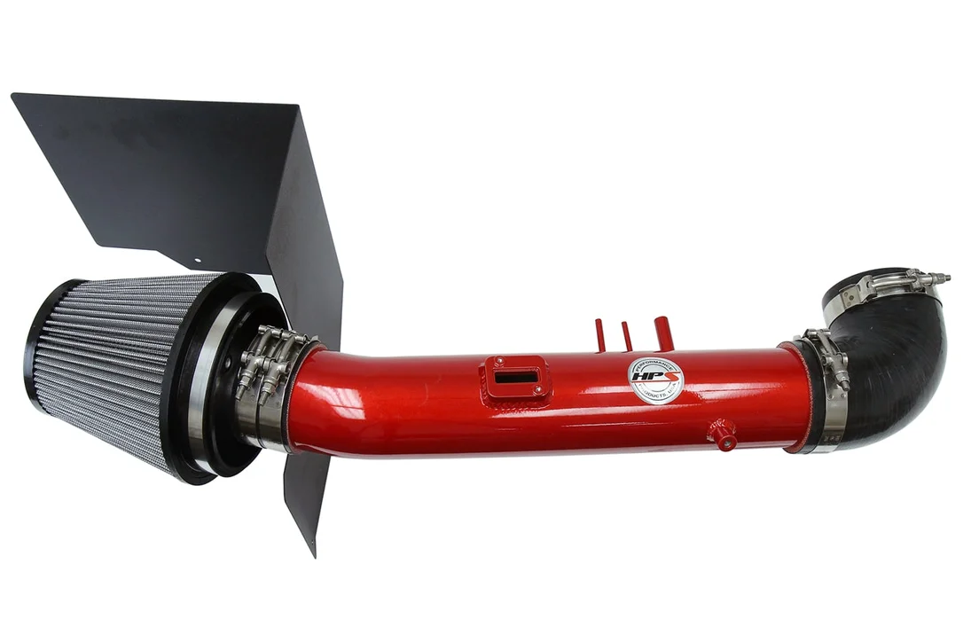 HPS Performance Air Intake Kit with Heat Shield, Red, 827-523R