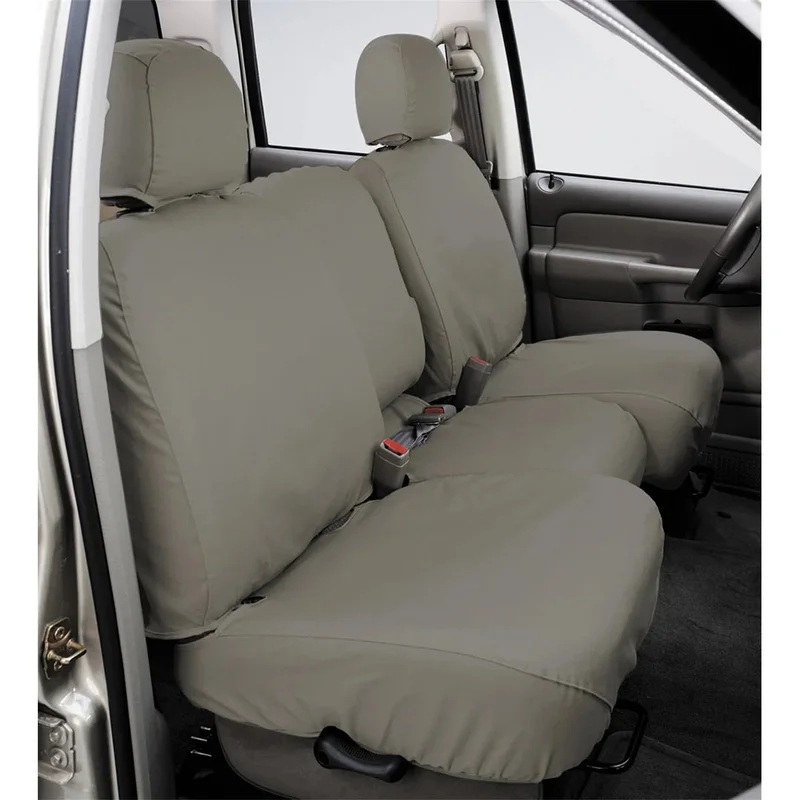 Covercraft Polycotton SeatSaver Seat Covers (FRONT): Ram 2500 / 3500 19-26 6.7L Diesel/6.4L – Misty Gray